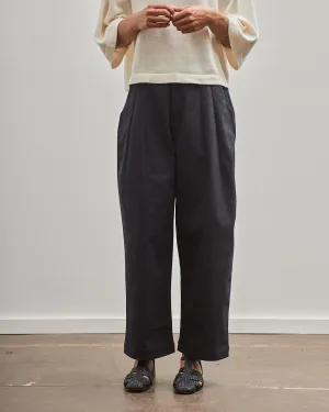 7115 Signature Pleated Trouser, Navy Black
