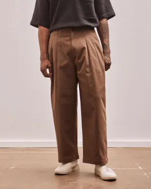 7115 Unisex Signature Pleated Trouser, Brown