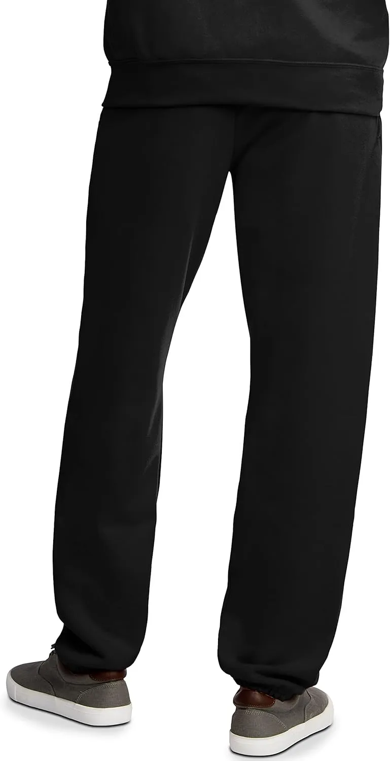 Fruit of the Loom Eversoft Fleece Elastic Bottom Sweatpants with Pockets, Relaxed Fit, Moisture Wicking, Breathable