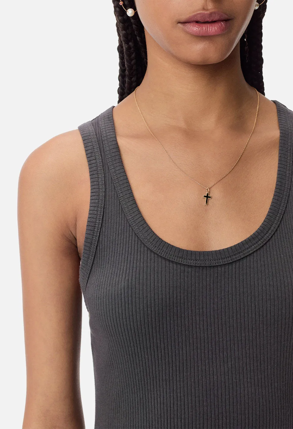 Inga Rib Tank / Charcoal