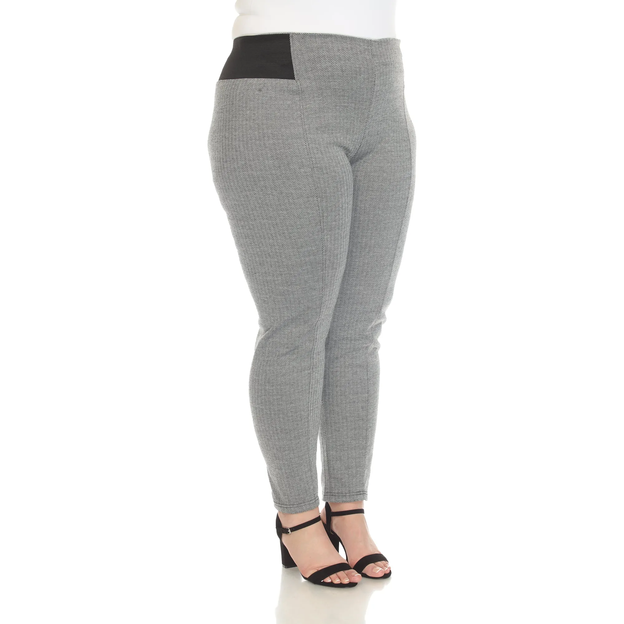Jacquard Slim Pants - Plus