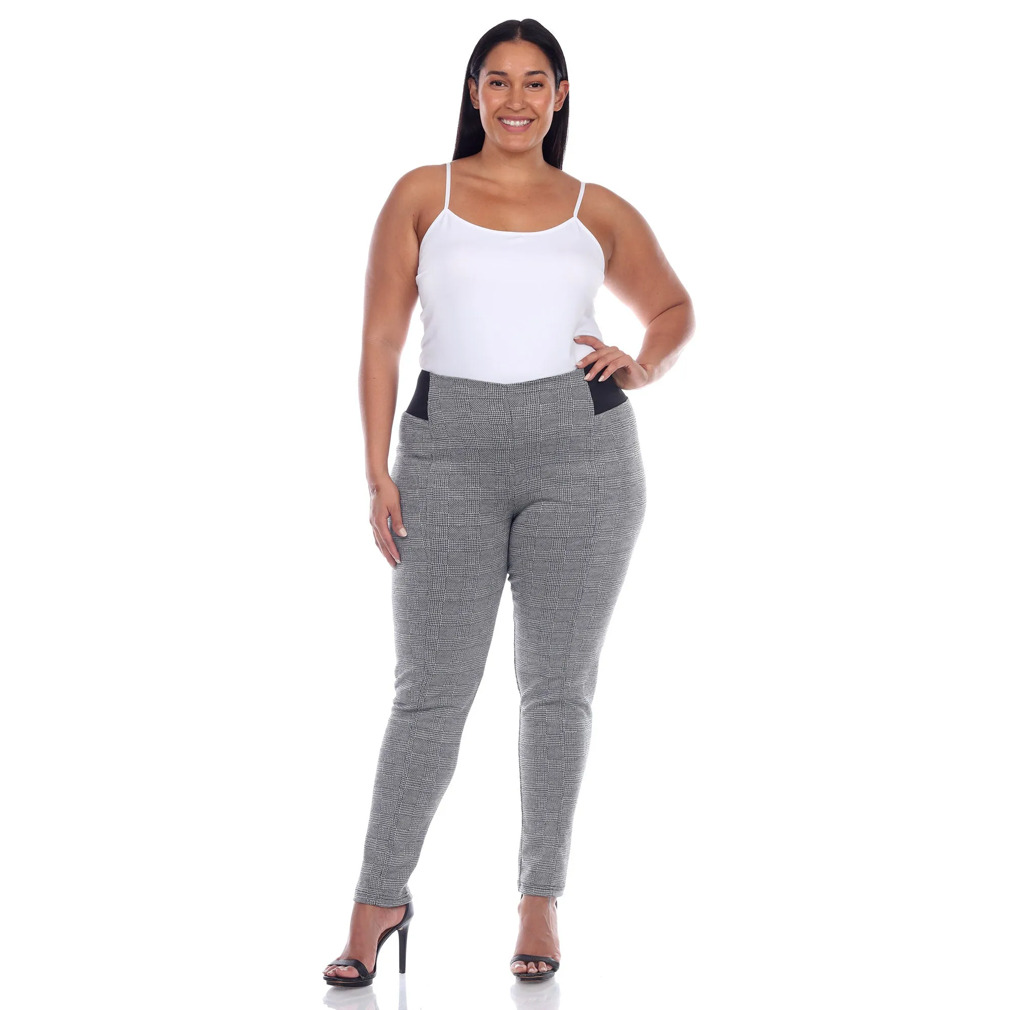 Jacquard Slim Pants - Plus