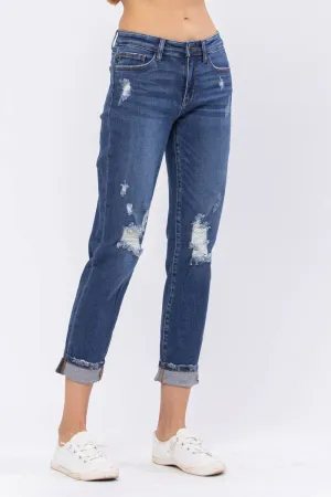 JB DESTROYED & CUFFED SLIM FIT