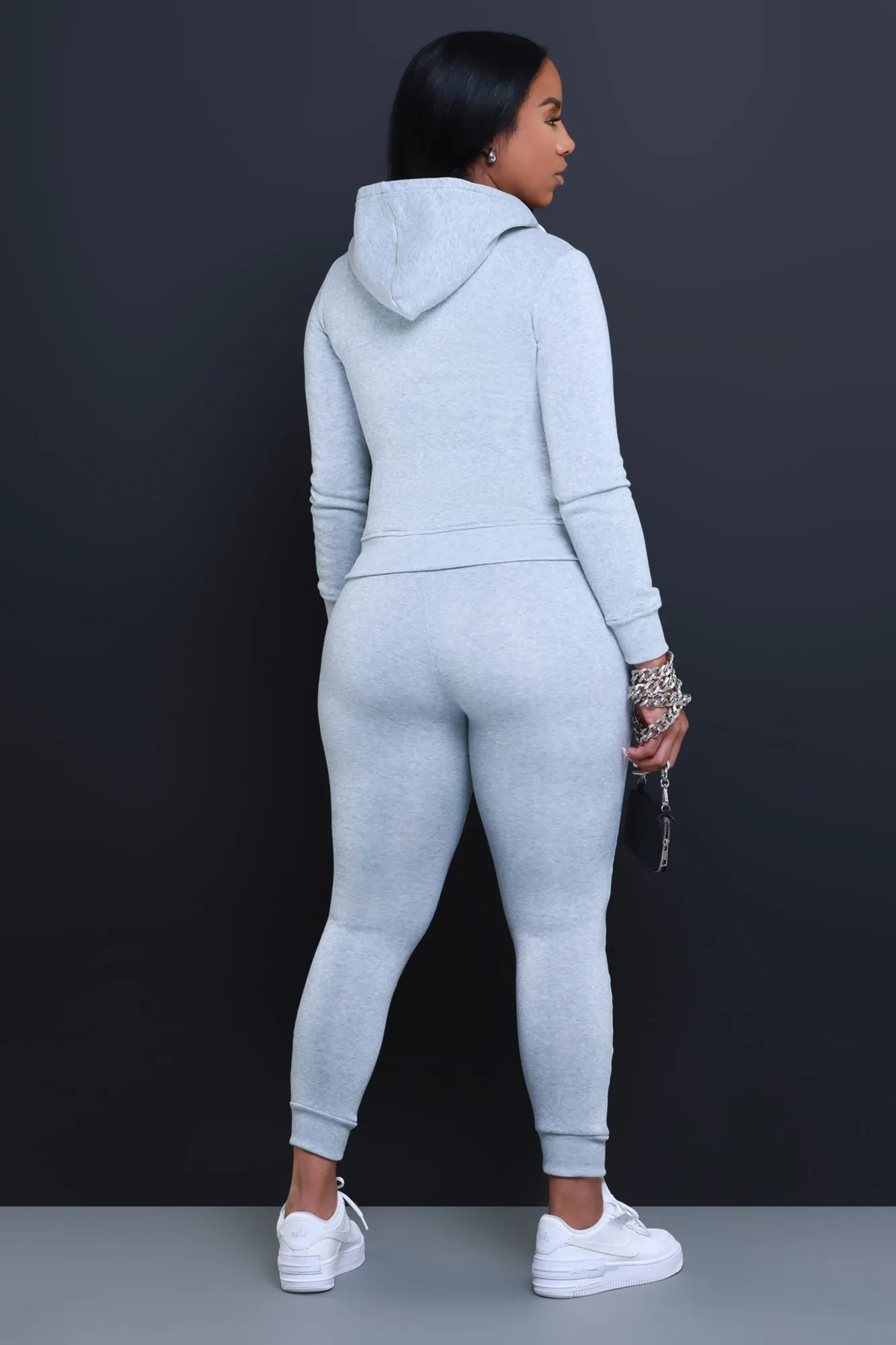 Like That Jogger Set - Heather Grey