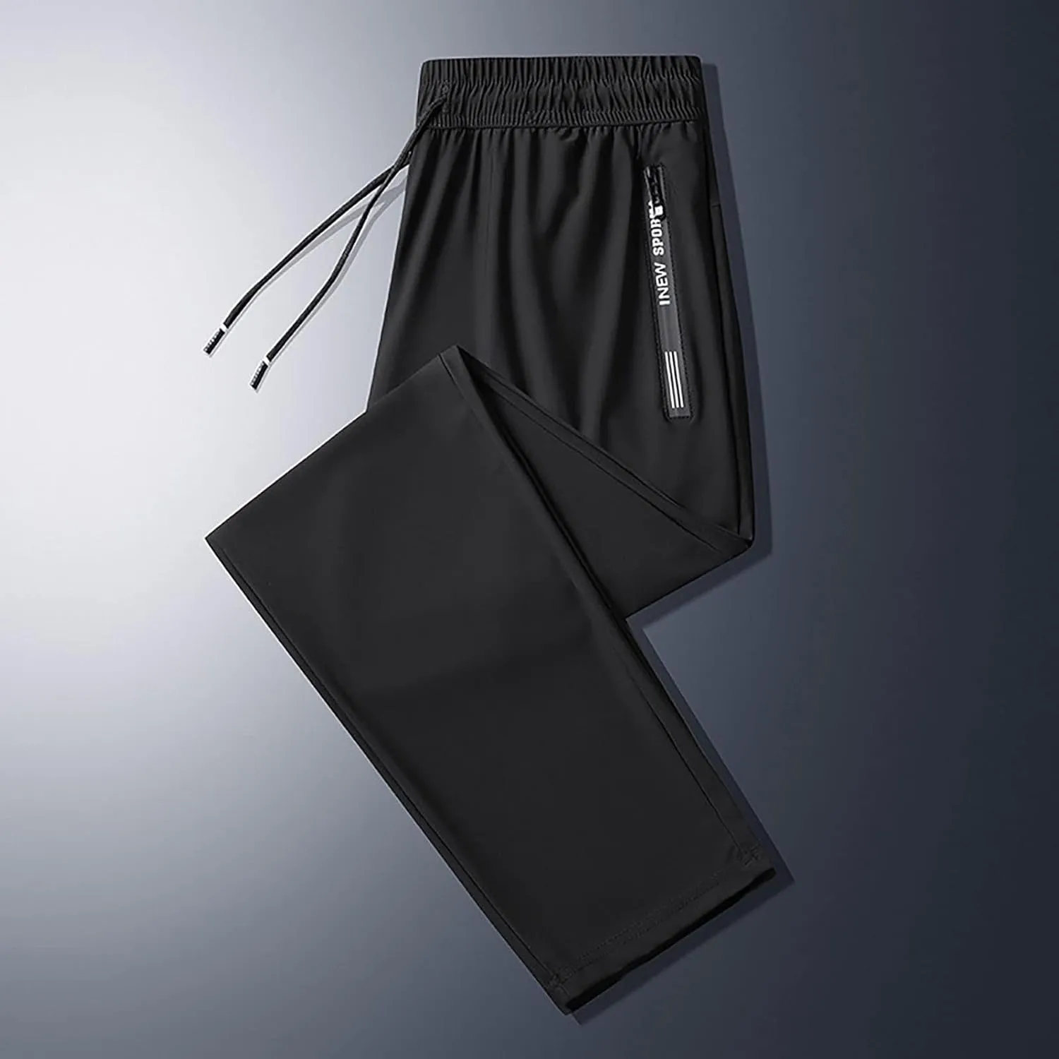 Litetao Mens Pants Casual Relaxed Fit Unisex Stretch Quick Drying Pants Casual Summer Drawstring Sports Pant with Pockets
