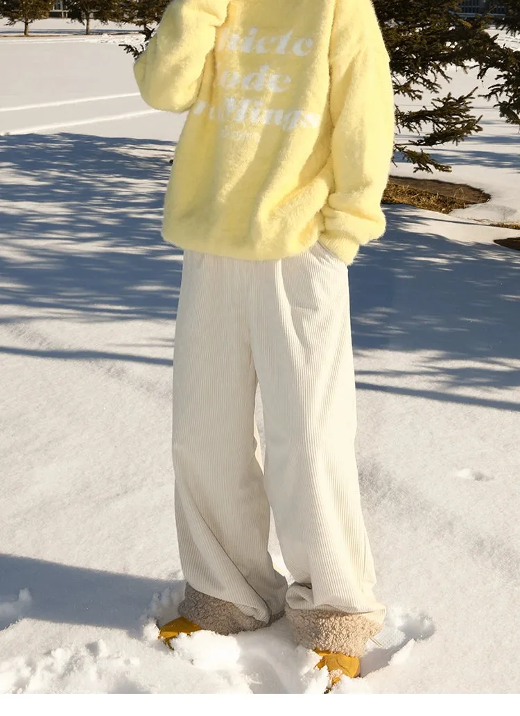 MANYSTON Winter Ribbed Cozy Pants