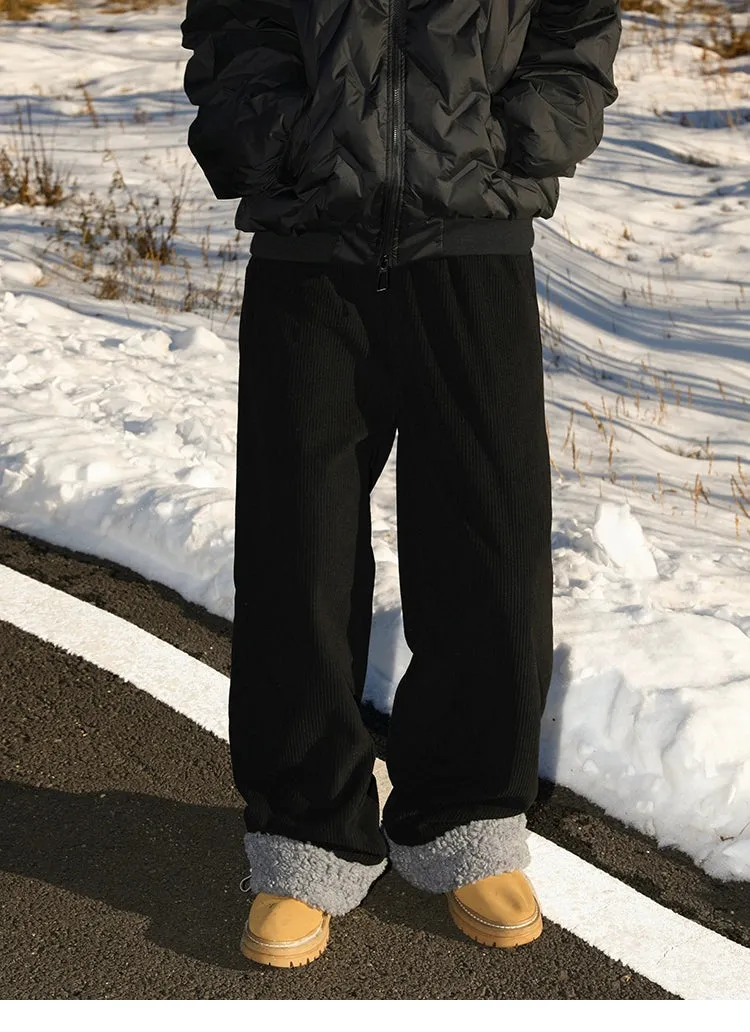 MANYSTON Winter Ribbed Cozy Pants