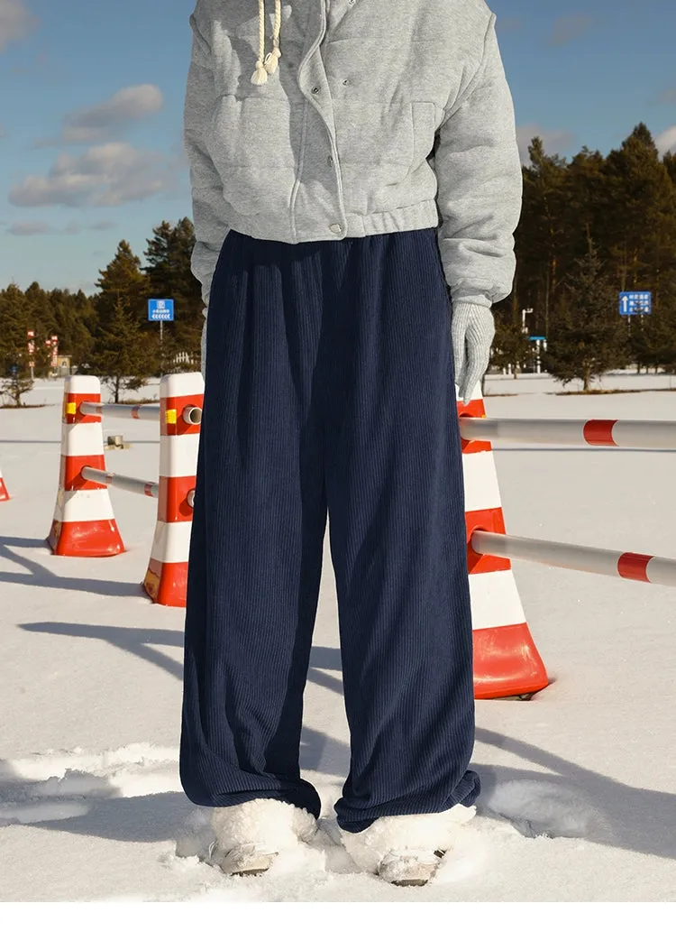 MANYSTON Winter Ribbed Cozy Pants