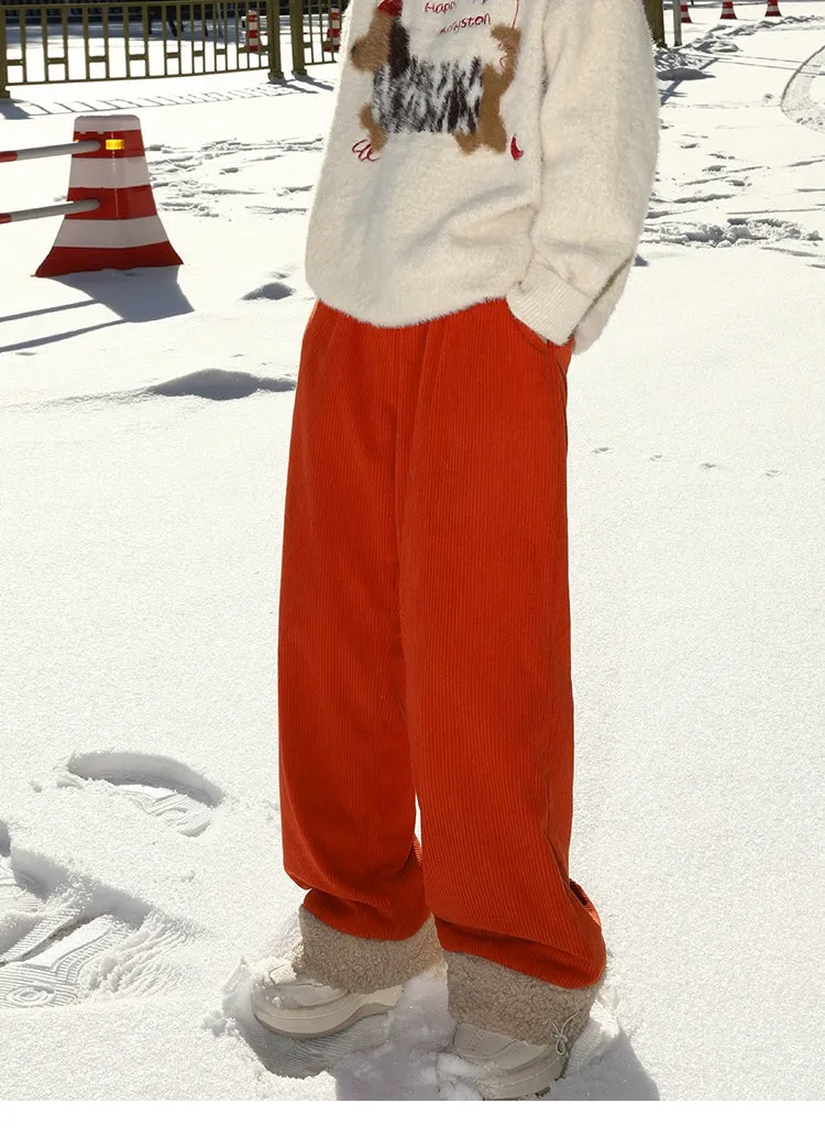MANYSTON Winter Ribbed Cozy Pants
