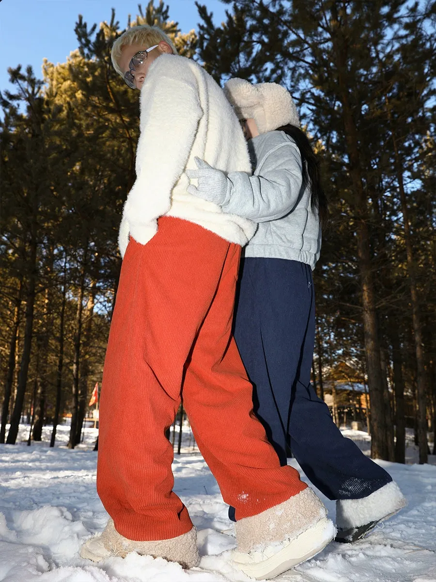 MANYSTON Winter Ribbed Cozy Pants