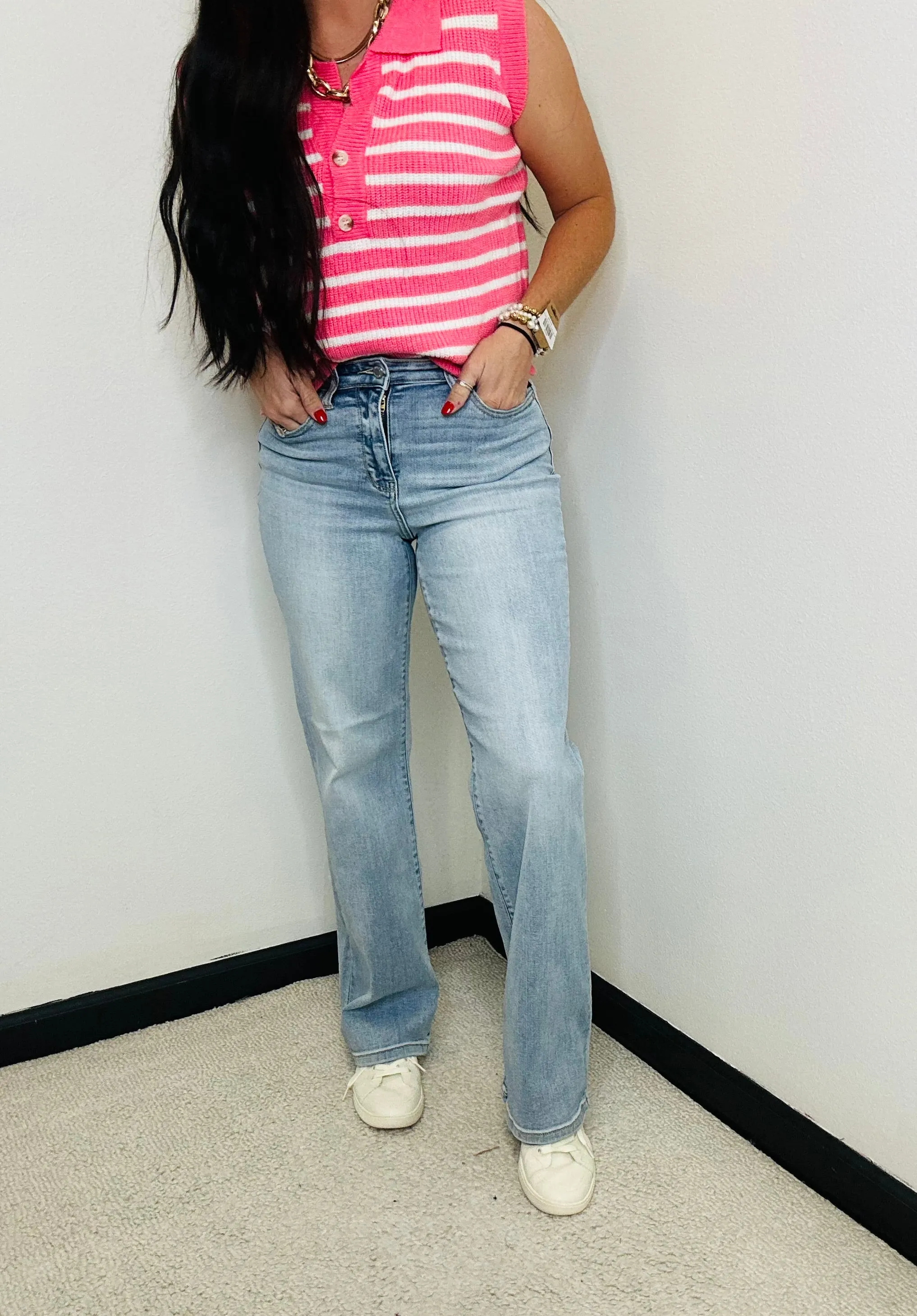 Marley Light Wash Straight Judy Blue Jeans