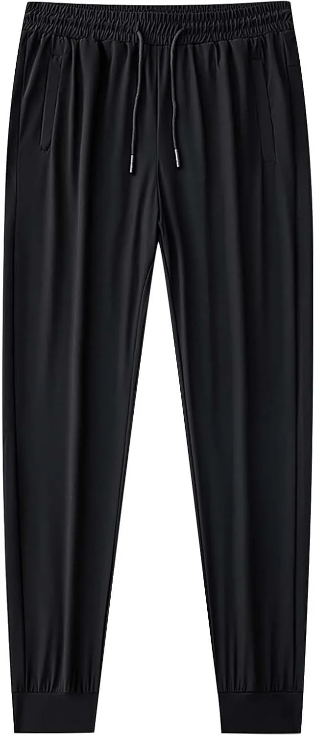 Mens Golf Pants Stretch Relaxed Fit Lightweight Hiking Pants Breathable Quick Dry Camping Fishing Athletic Joggers