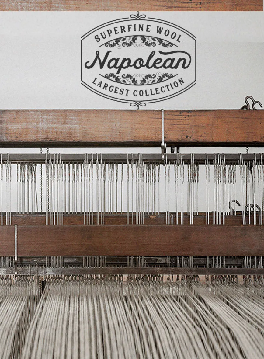 Napolean Brook Overcheck Black Wool Suit