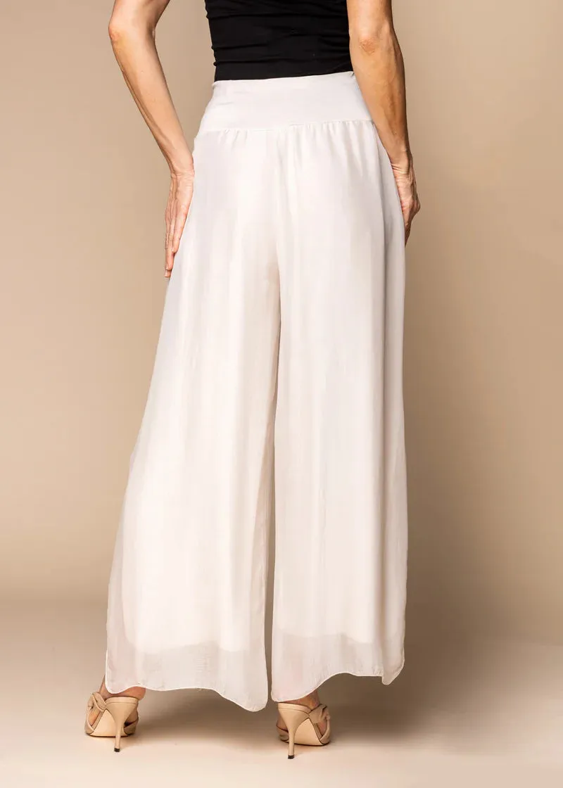 New Gia Silk Pant - Latte
