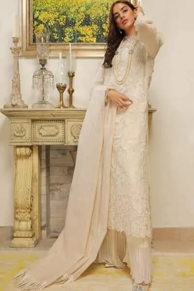 Nilofer Shahid - The Mabe Pearl - Organza - 3 Piece