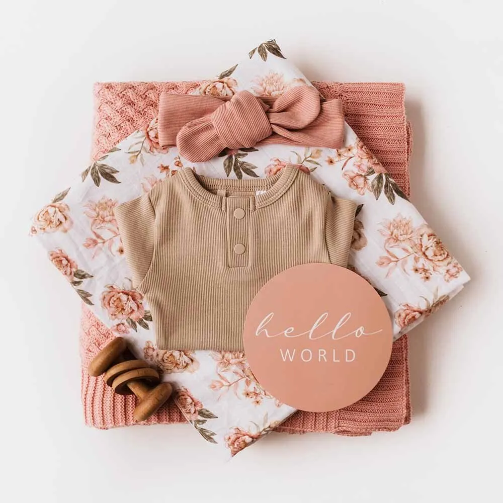 Pebble Long Sleeve Organic Bodysuit