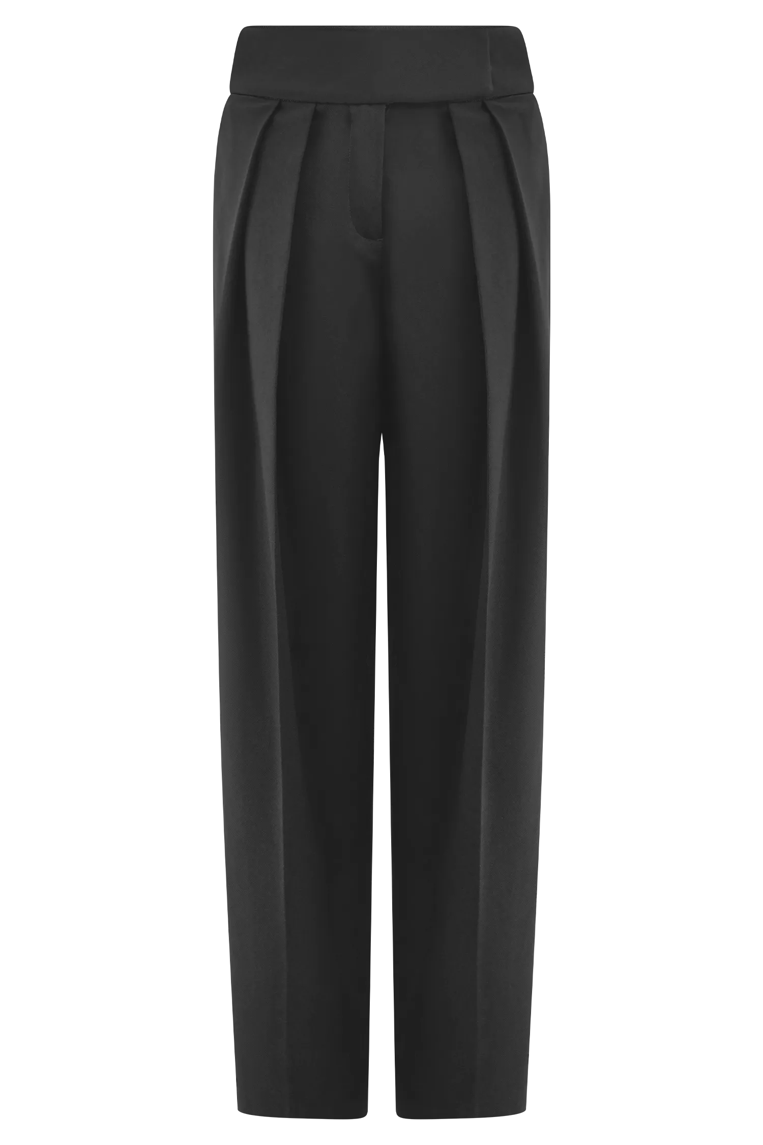 Penelope Pleated High Waisted Pants - Black