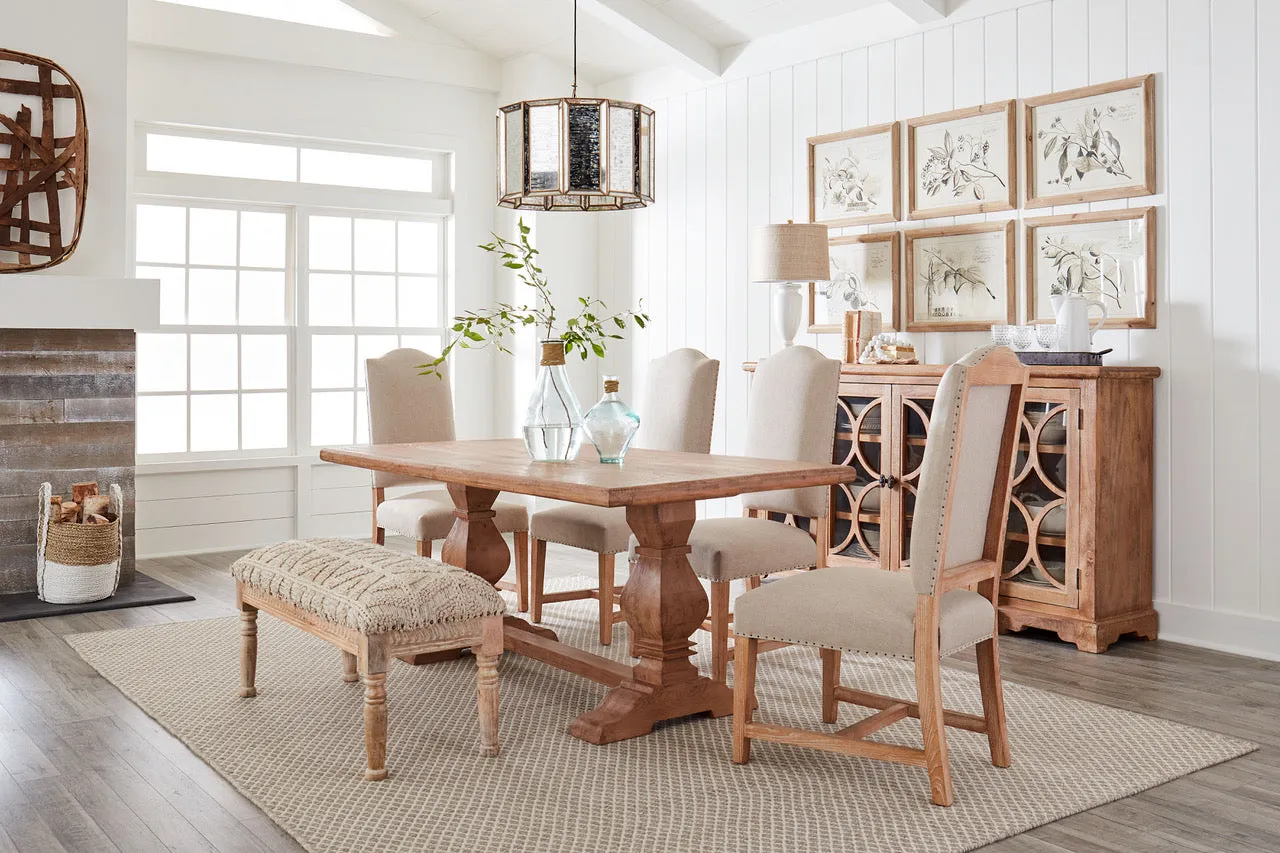 Pengrove 84" Modern Farmhouse Rectangular Dining Table