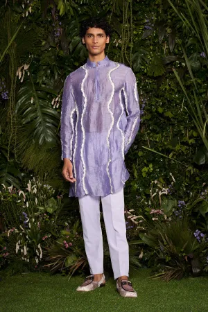 Periwinkle Swirlescent Kurta with Pants