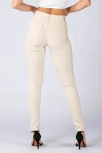 Skinny Stretch Jeans - Cream