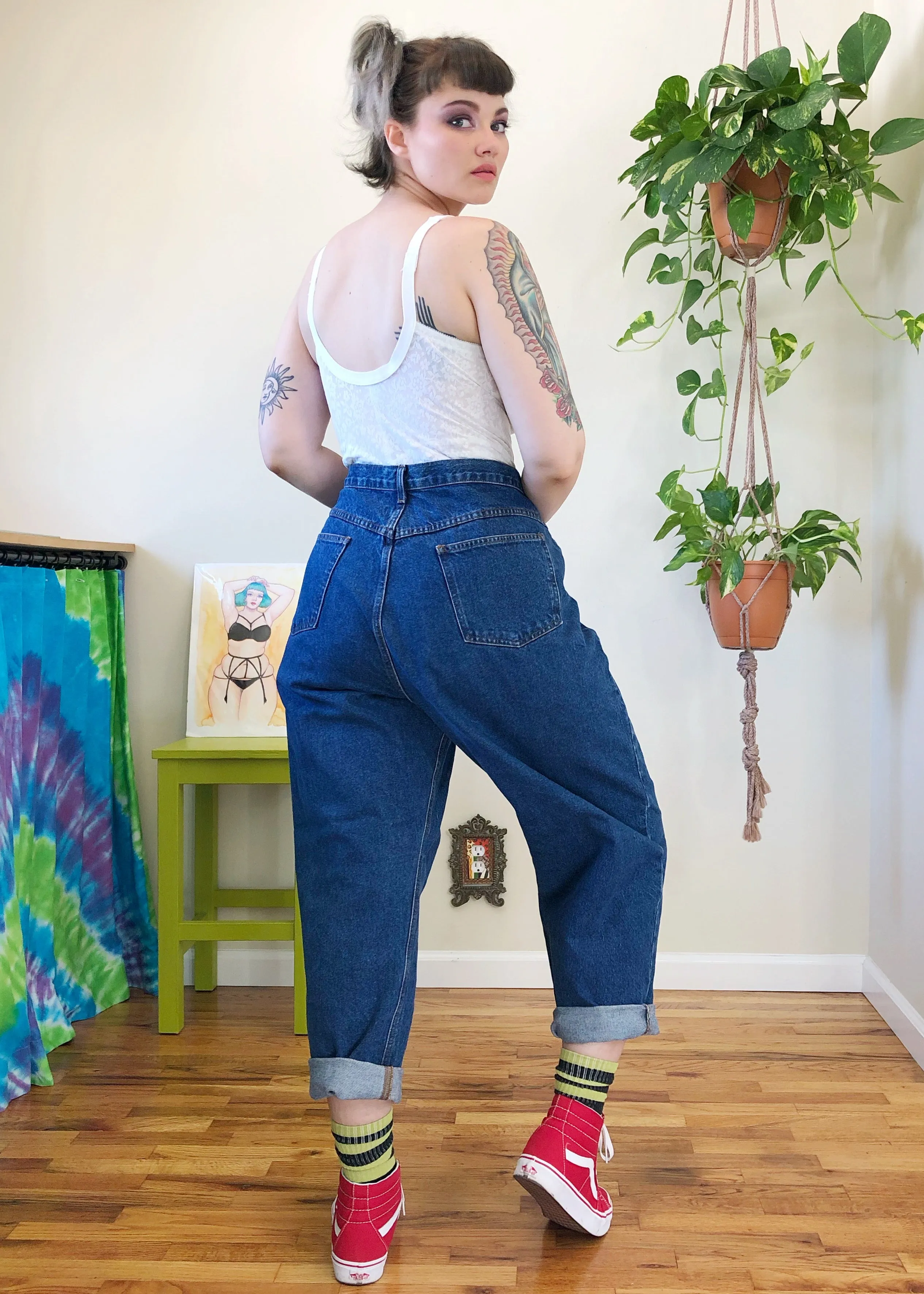 Vintage Classic Mom Jeans with Relaxed Fit - 3X
