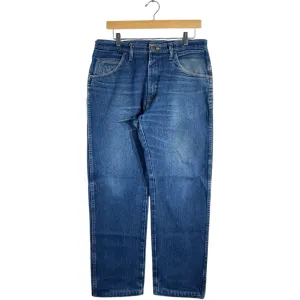 Vintage Rustler Straight Leg Faded Denim Jeans 34x28