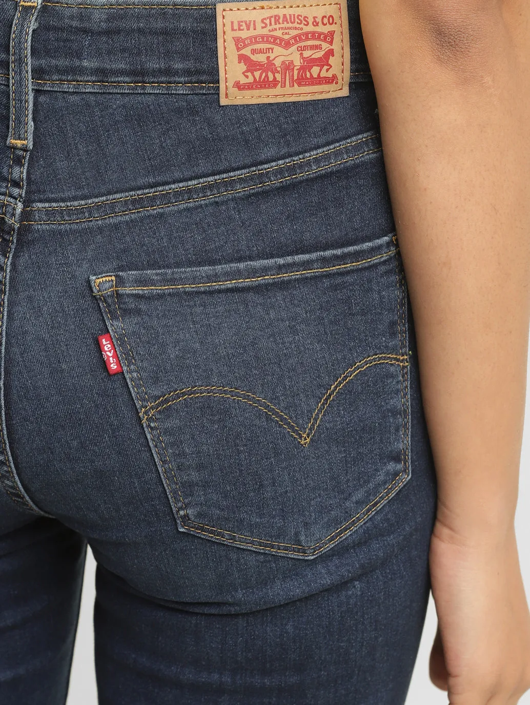 Women's 721 Blue Skinny Fit High Rise Jeans